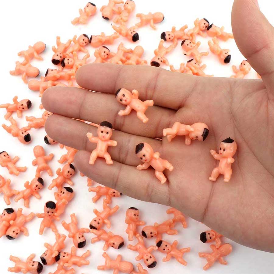 100 Mini-Plastikbabies