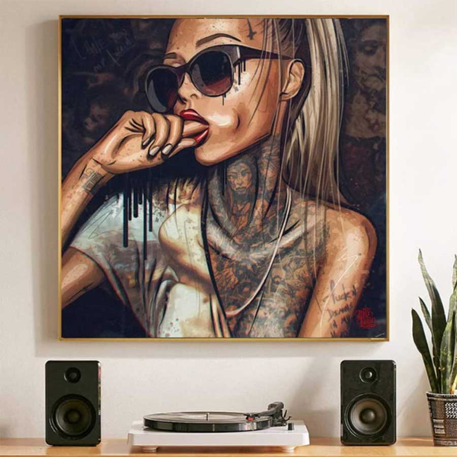 Tattoo Girl Kunstdruck