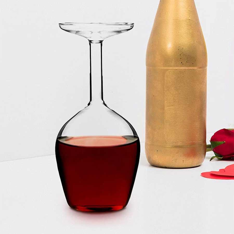 Weinglas falschherum