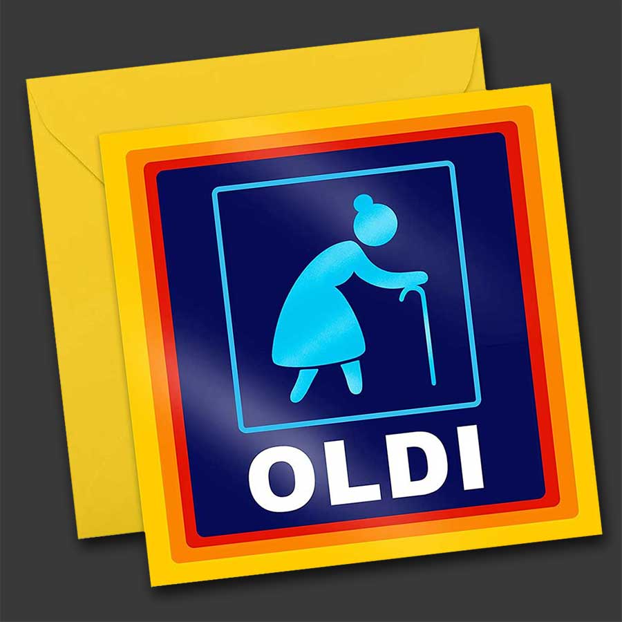 Grußkarte „OLDI“ | Picdumps.com - Die besten Picdumps im Web!