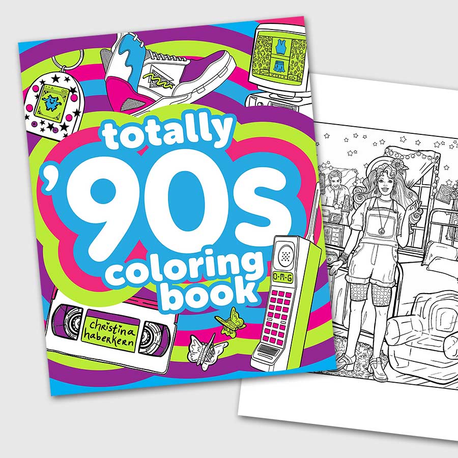 90er-Malbuch für Erwachsene
