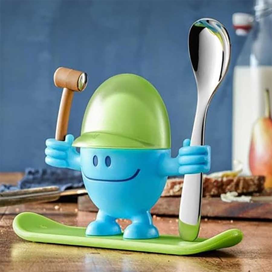 Eierbecher mit Löffel & Schalenhammer