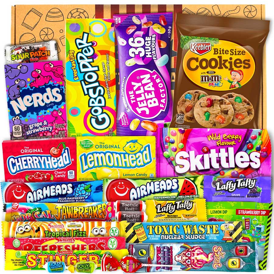 Snack-Box mit US-Süßigkeiten