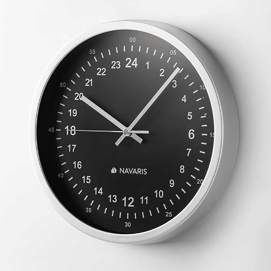 24-Stunden-Ziffernblatt-Uhr