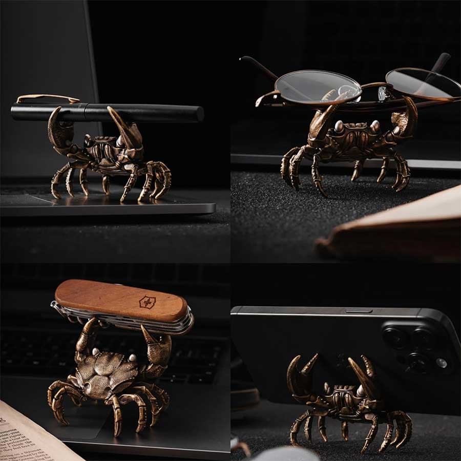 Krabbe als Stifthalter