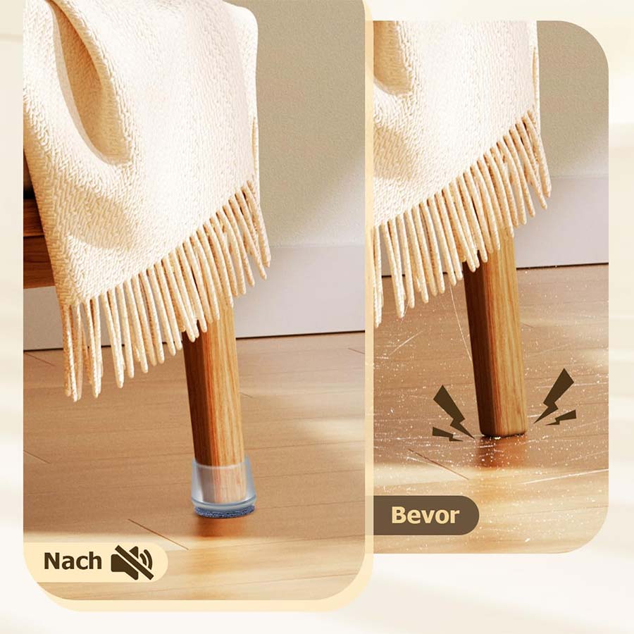 Stuhlbeinkappen mit Filz