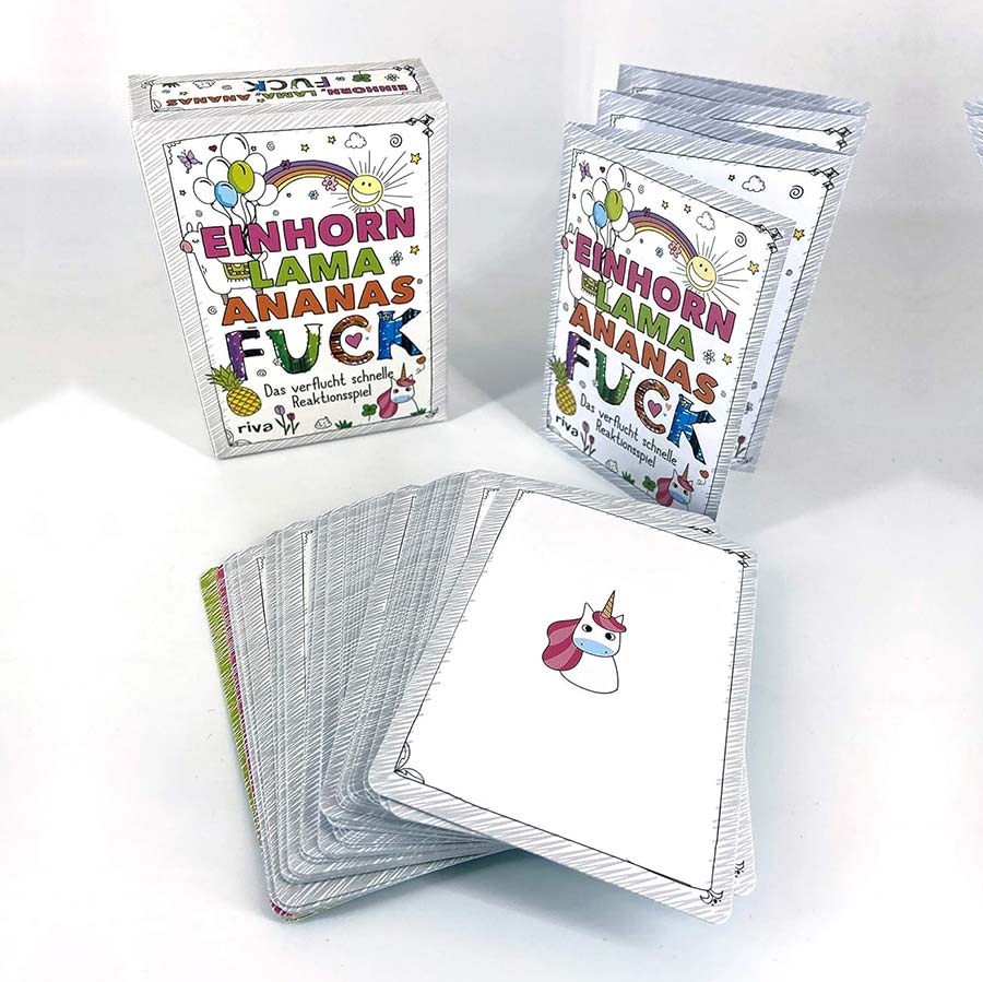 Spiel „Einhorn, Lama, Ananas, FUCK“