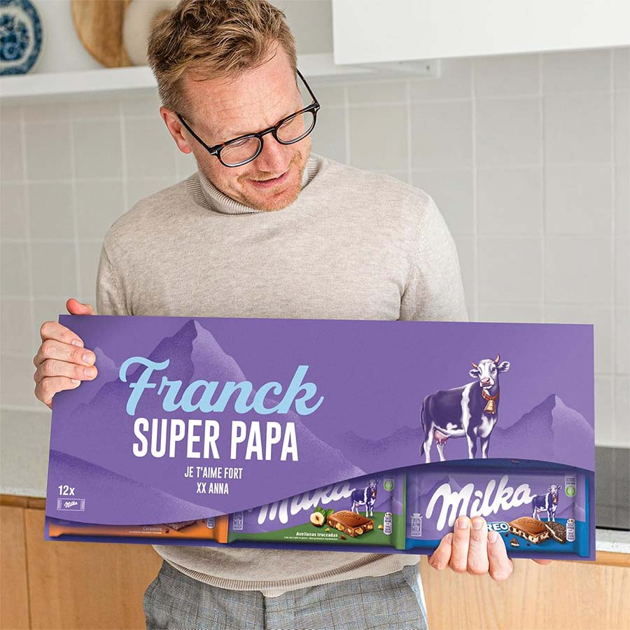 Riesentafel Milka personalisiert