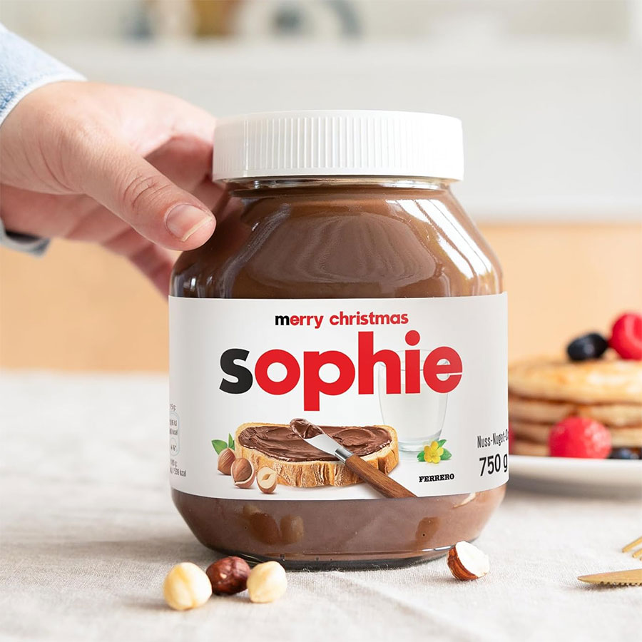 personalisiertes Nutella-Glas