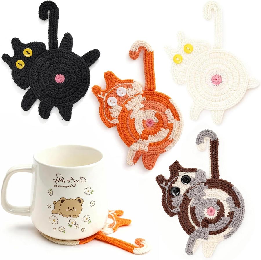 Lustige Katzen-Untersetzer