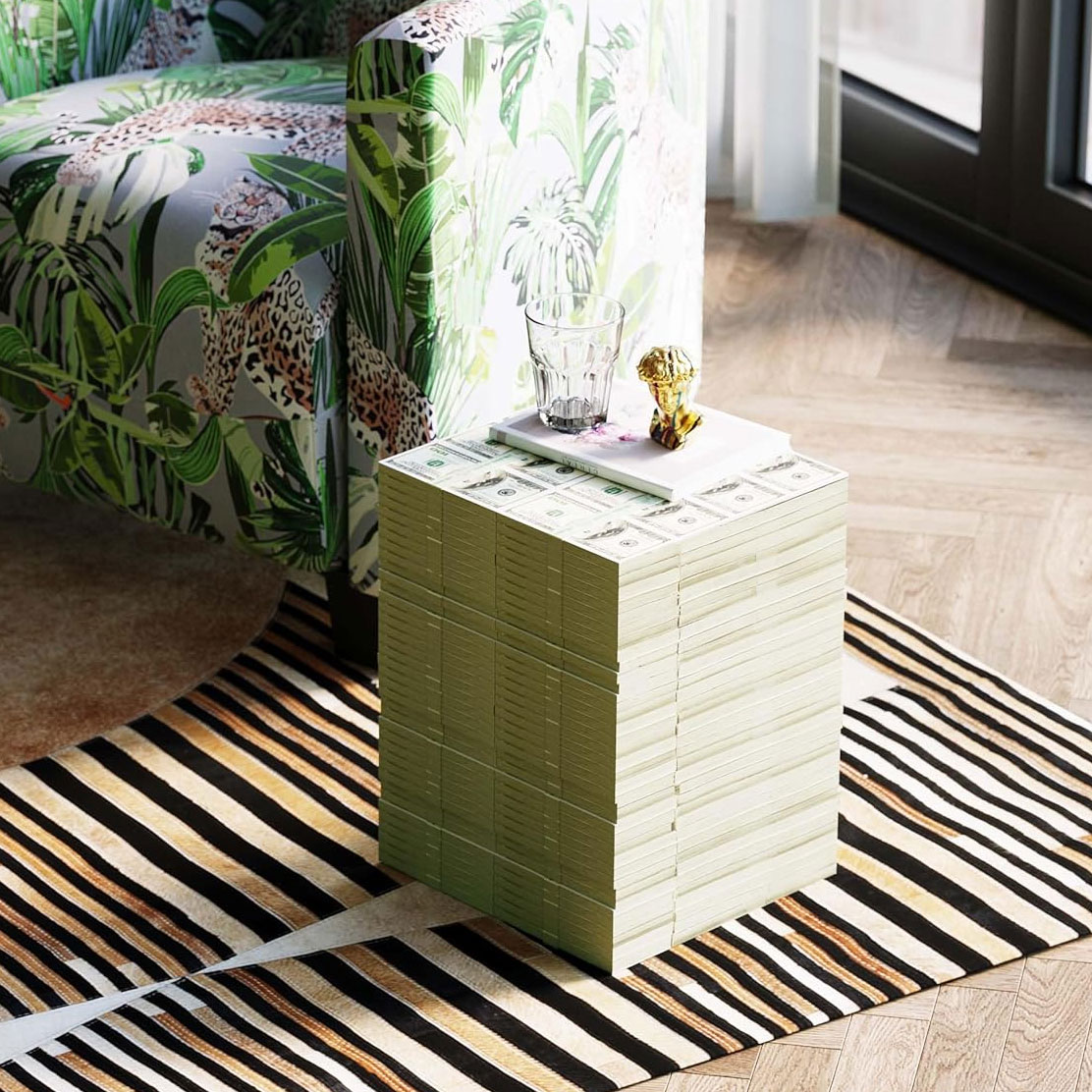 Dollar-Geldschein-Hocker/-Beistelltisch