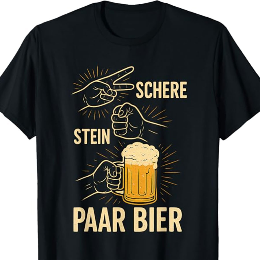 Shirt „Schere, Stein, paar Bier“