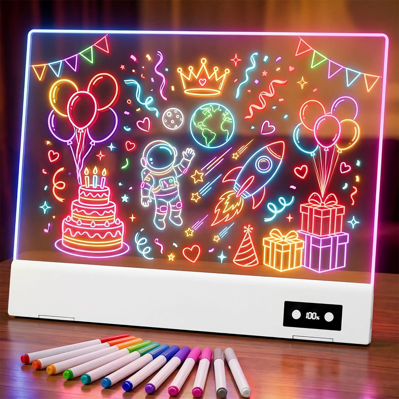 LED-Leuchttafel zum Malen