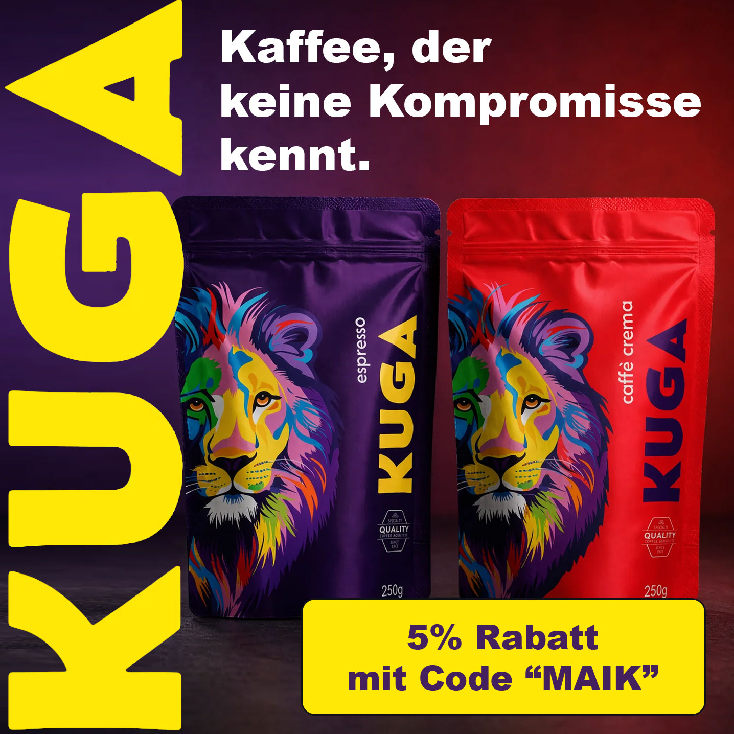 KUGA: 5% Rabatt mit Code „MAIK“