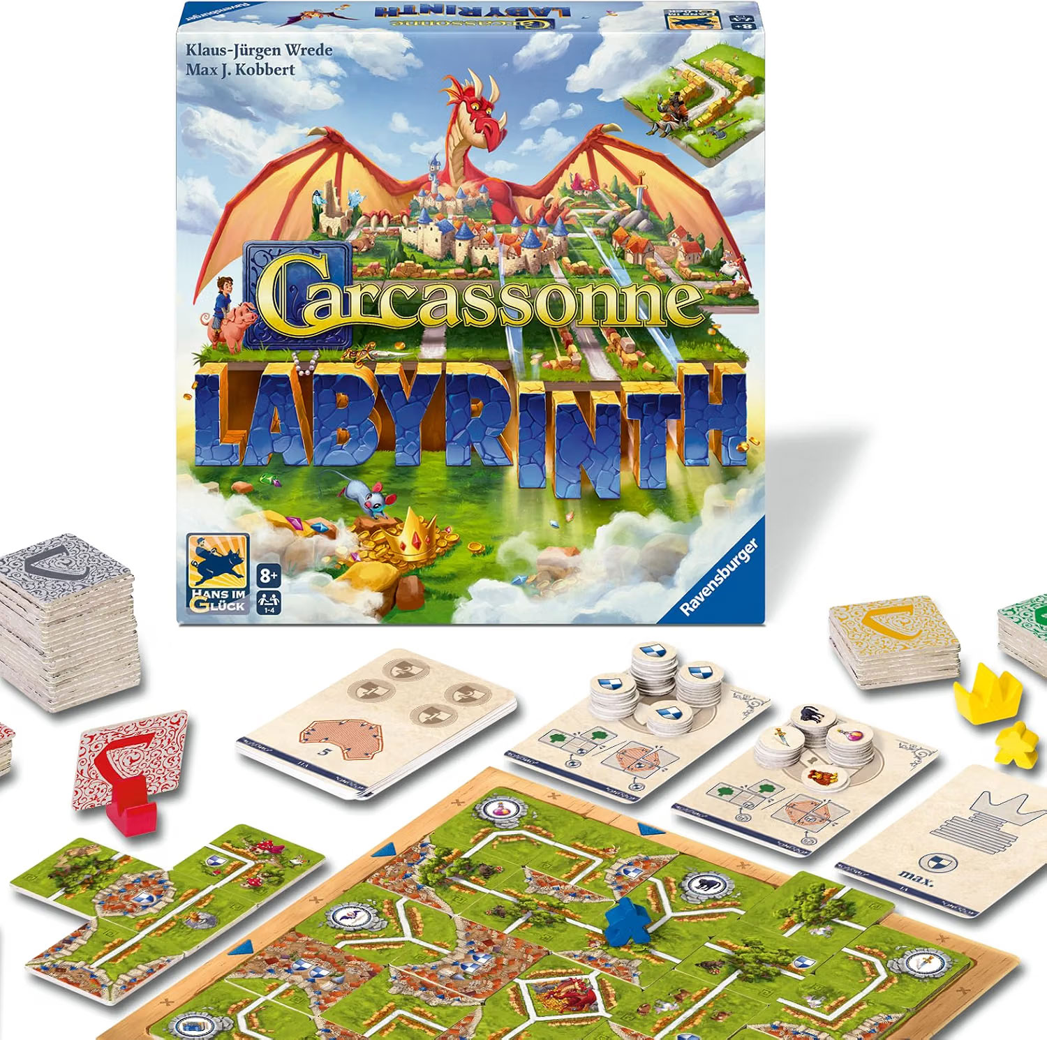 „Carcasson“ & „Verrücktes Labyrinth“ in 1 Spiel