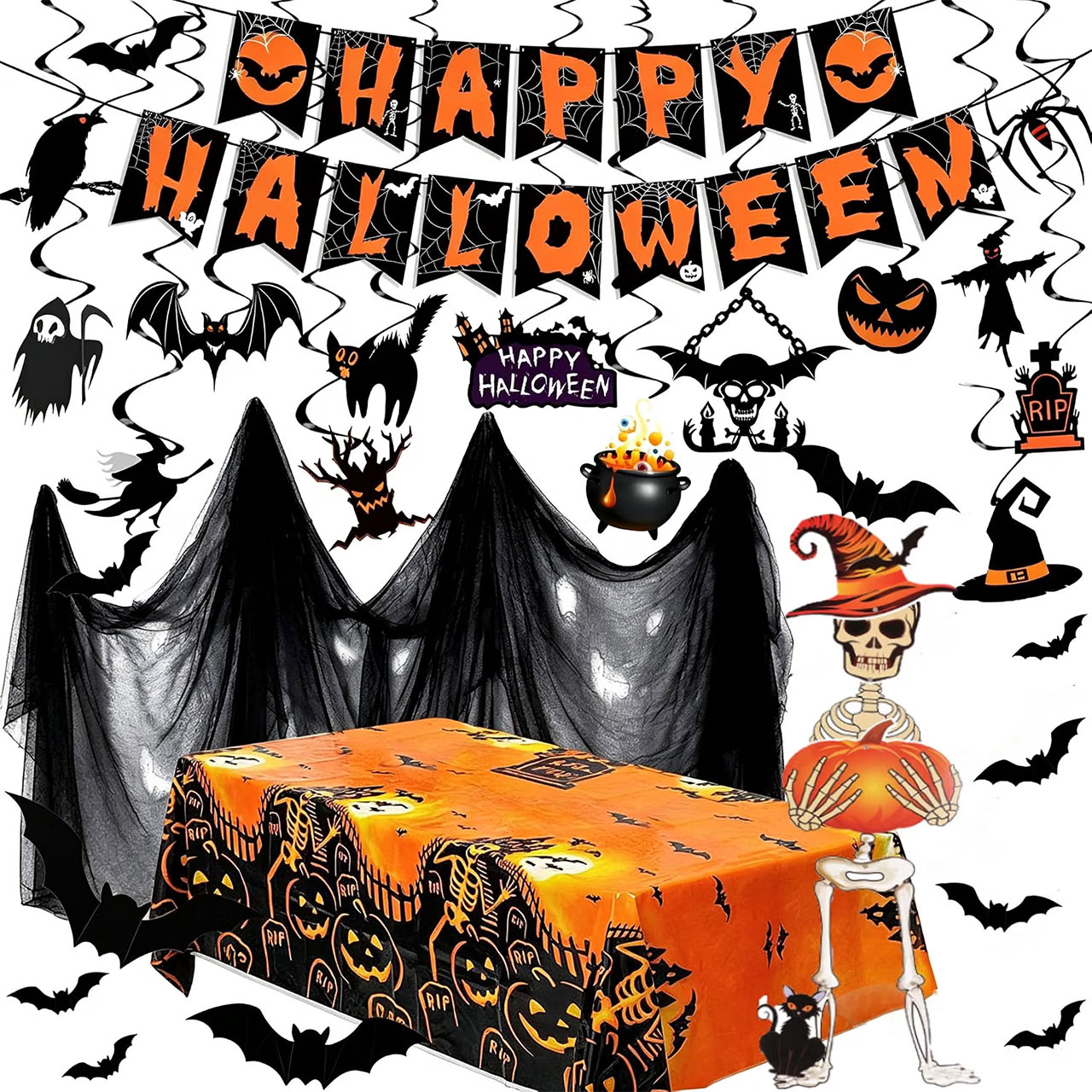 Halloween-Deko-Sets (Auswahl)
