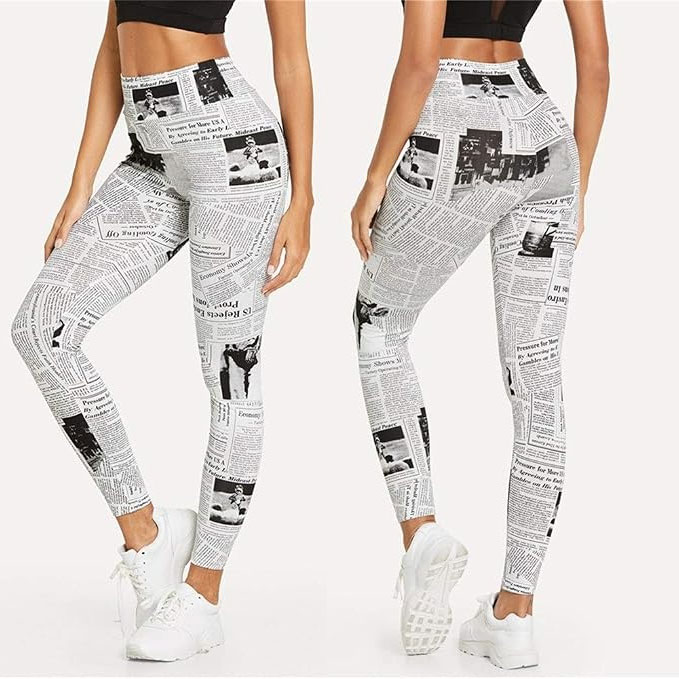 Zeitungs-Leggings